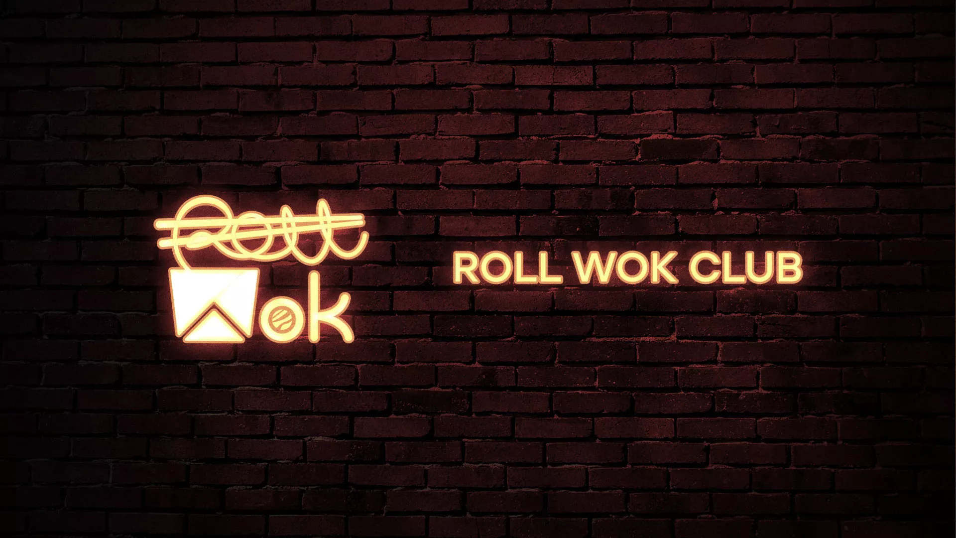 Разработка логотипа суши-бара «Roll Wok Club» в Комсомольске-на-Амуре